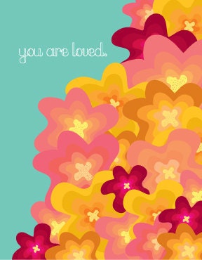 You are loved. recycled 4.25 x 5.5 notecard