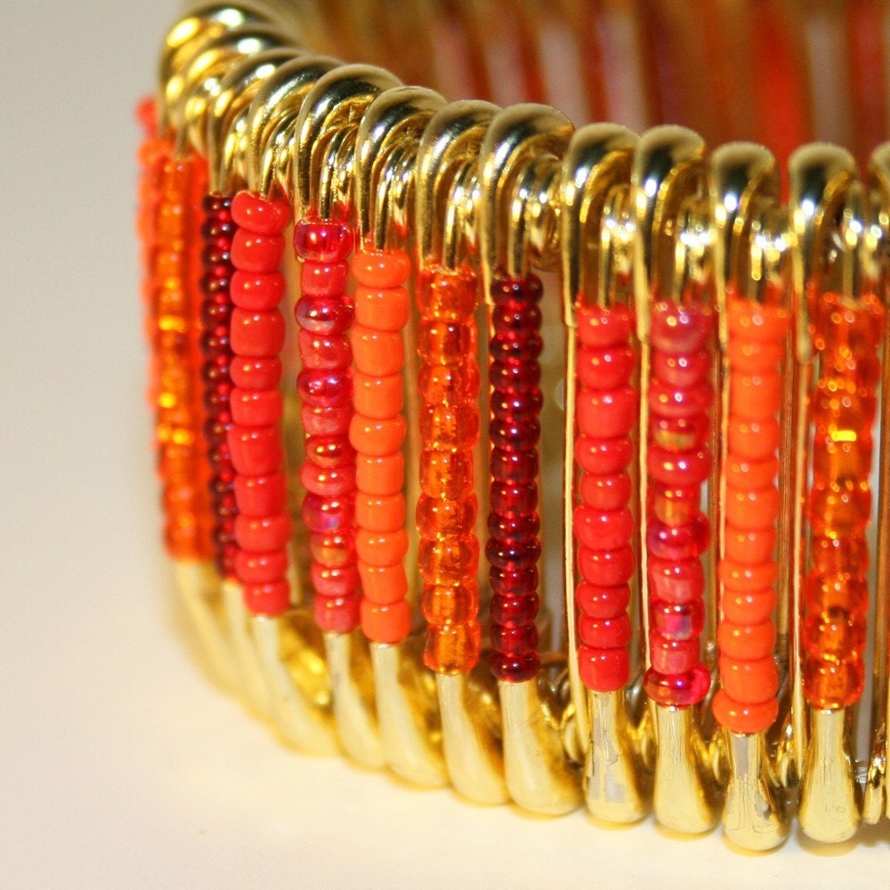 Tiger Lily - Safety Pin Bracelet