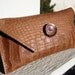 Leather Clutch croc embossed - Leather bag
