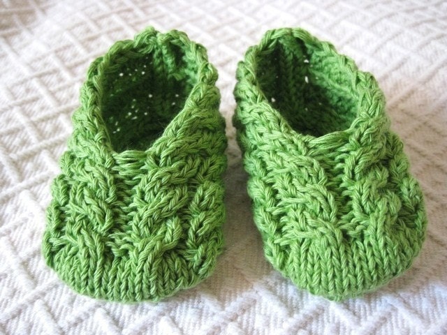 Instant download - Baby Booties Knitting PATTERN (pdf file) - knitted Apple baby booties