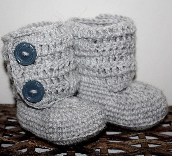 Instant download - Crochet PATTERN for baby booties (pdf file) - Baby Ankle Boots