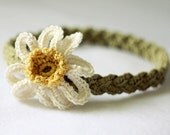 Instant download - Crochet PATTERN (pdf file) - Daisy Braided Headband (sizes - baby to adult)