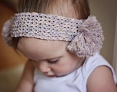 Instant download - Crochet PATTERN (pdf file) - Pom-Pom Headband (sizes - baby to adult)