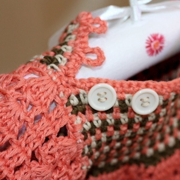 Instant download - Crochet PATTERN (pdf file) - Multi-coloured Top (for baby and toddler)