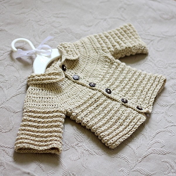 Instant download - Crochet PATTERN  (pdf file) - Nina's Baby Cardigan
