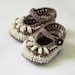 Instant download - Baby Booties Crochet PATTERN (pdf file) - Chocolate Baby Booties