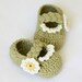 Instant download - Crochet PATTERN (pdf file) - Daisy Braided Strap Booties (0-6,6-12 months)