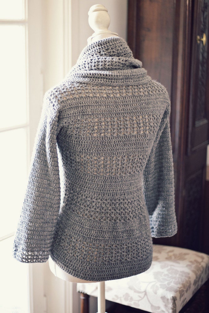 Instant download - Crochet cardigan PATTERN (pdf file) - Ladies' Shrug - Cardigan