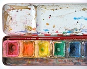 Arcadian Watercolors - vintage paint box tin, american made - artinredwagons