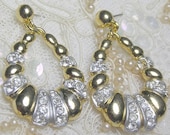Sphinx Signed Rhinestone Drop Earrings  FREE SHIPPING