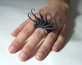 Set of 3 Black Multiplume Rings