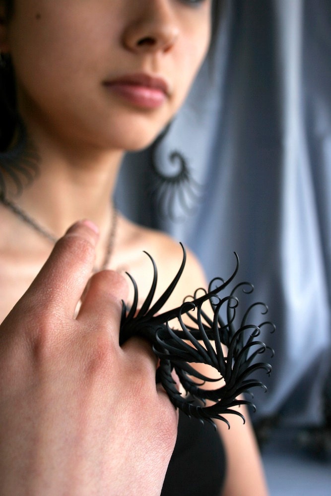 CUSTOM - Mussorgsky Ring with Soft Black Spikes