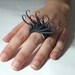 Set of 3 Black Multiplume Rings