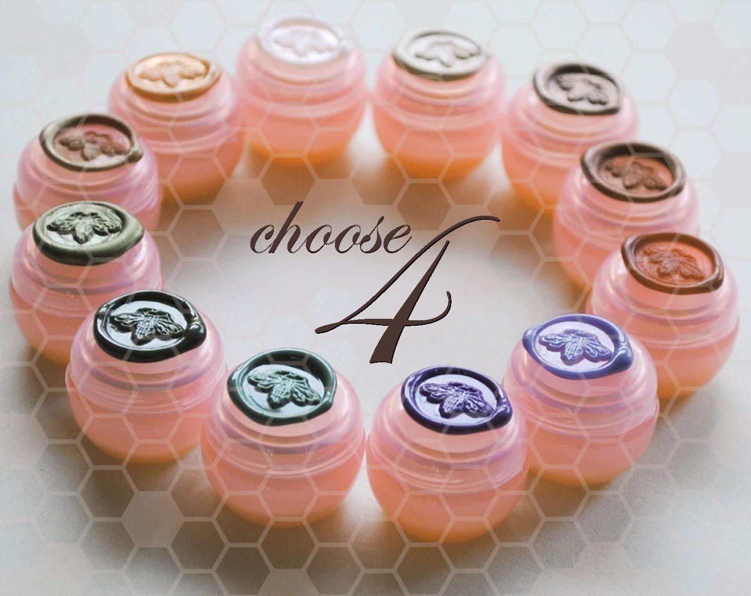 Sample Pack of Solid Natural Perfume Minis, custom set of four - cream fragrances handmade with local beeswax and organic jojoba oil