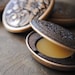 Floral Tapestry Brass Locket with Solid Natural Perfume - Organic fragrance as wearable art - Downton Abbey Edwardian - Great for Travel