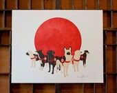 Search Dogs - Japan - Letterpress Print