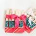 Turquoise Sparkle Glitter Clothespins, Set of 6