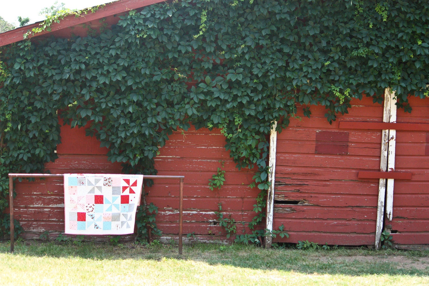 RESERVED FOR CHERYL - A Walk In The Woods Pinwheel Baby Quilt