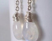 Rainbow Moonstone Earrings