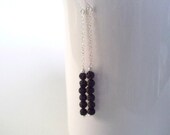 Lava Rock Earrings Long Dangle