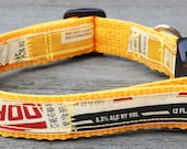 Dog Collar from Recycled Redhook Pilsner Beer Labels