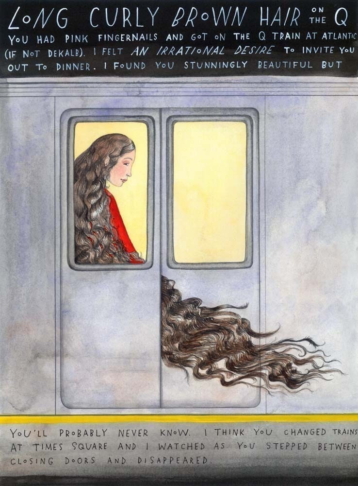 Long Curly Brown Hair on the Q