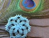 Triplet rosette necklace in turquoise