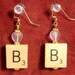 Border Collie Scrabble Tile Earrings
