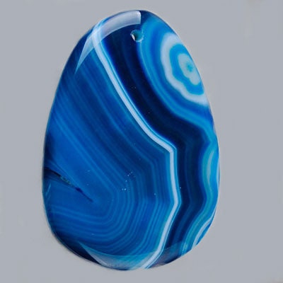 Blue Onyx Agate Pendant Bead