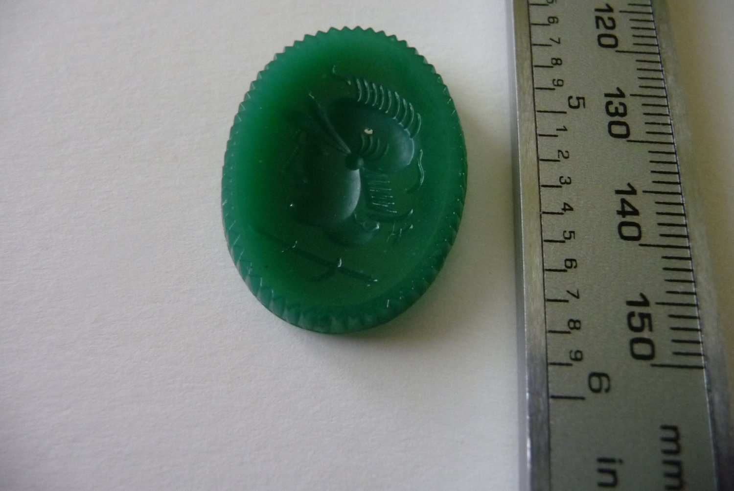 Green stone great for pendant or ring