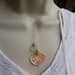Leaf Necklace, Real Aspen Leaf jewelry,Lime Green Chalcedony, Bridesmaid Gift, lariat necklace, woodland wedding