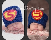 SuperMan crochet hat  0 to 10 years old 25% off Black Friday & Ciber Monday