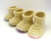 Instant Download - Crochet Pattern - Warm Winter Booties (Newborn - 2yrs)