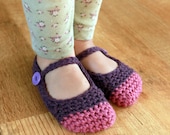 Instant Download - Crochet Pattern - Chloe Slippers (Newborn - Small Child Sizes)