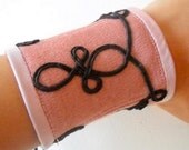 Pink Cuff with Black Military Decoration