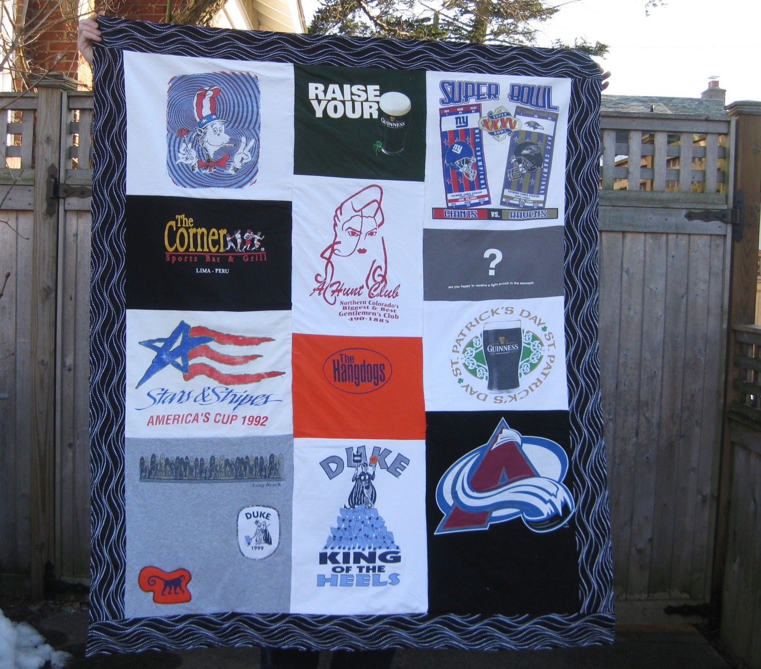 T SHIRT MEMORY Quilt  - upcycled, repurposed tee shirts into a quilt, sorority, band, any combination dear to you - Custom Order