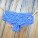 Something Blue BRIDAL Lingerie with bling underwear -  something blue dusty BLUE cheeky -  I DO in rhinestones size Medium -Ships in 24hrs