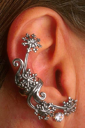 Silver Starburst Ear Cuff