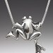 Silver Tree Frog Charm Pendant