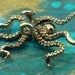 Bronze Octopus Ear Cuff