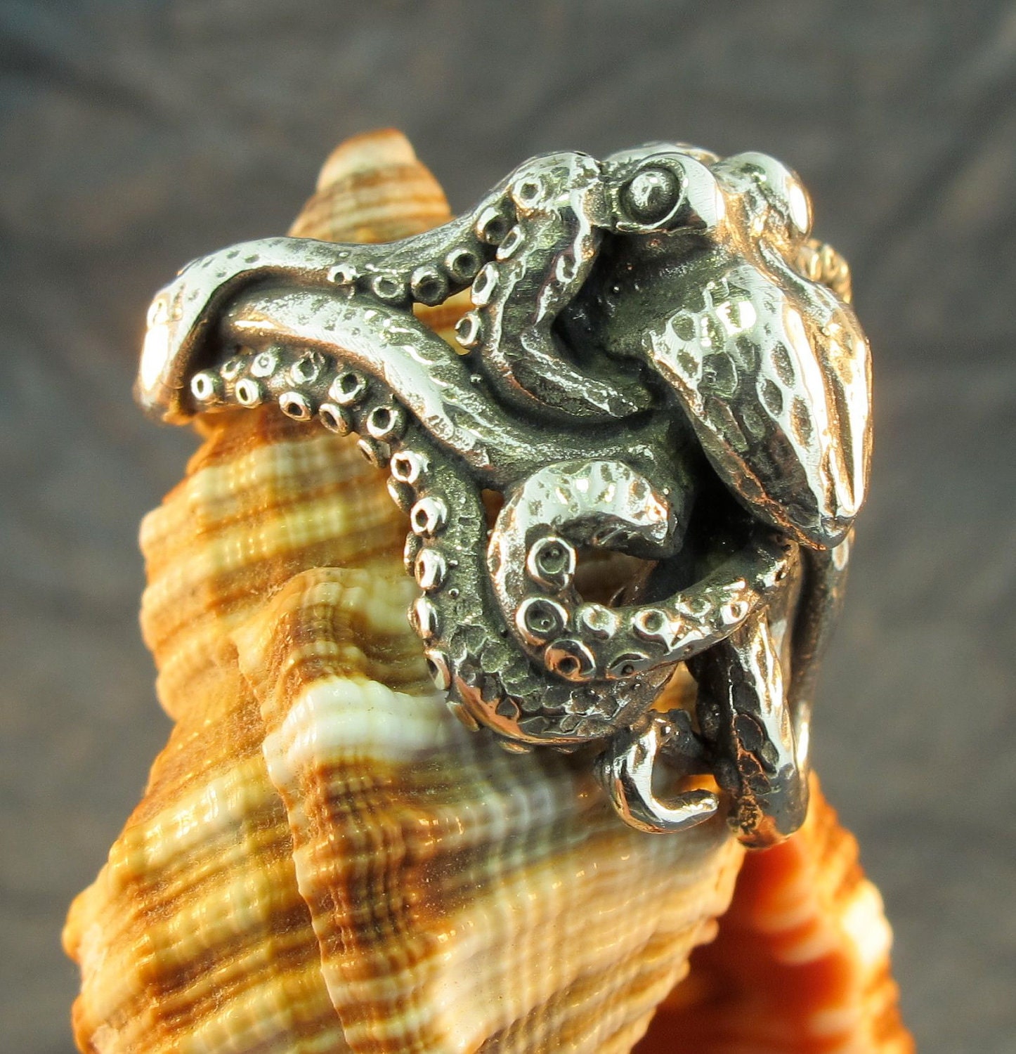 Silver Octopus Ring