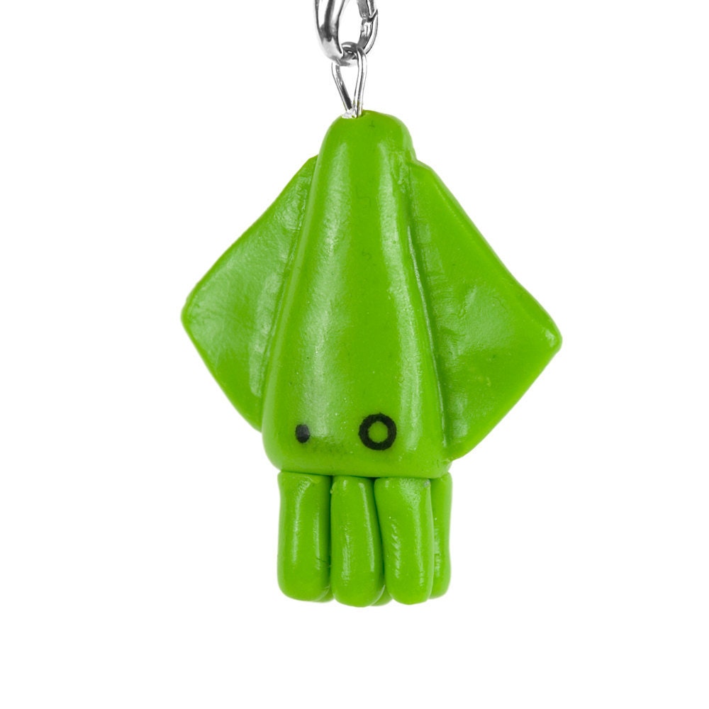 Chernobyl Squid Polymer Clay Lanyard Charm