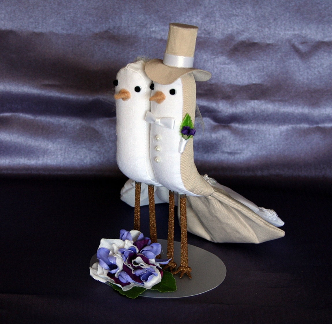 Wedding Cake Toppers - Love Bird Cake Topper - Custom Made Wedding Birds