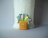 Vintage Brooch Tulip Brooch Basket  Pin Flower Pin