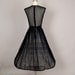 vintage 1950s dress 50s dress full skirt sheer black floral embroidered