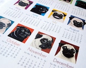 2013 Pug Calendar Print - Eco-Friendly 8x10 Size