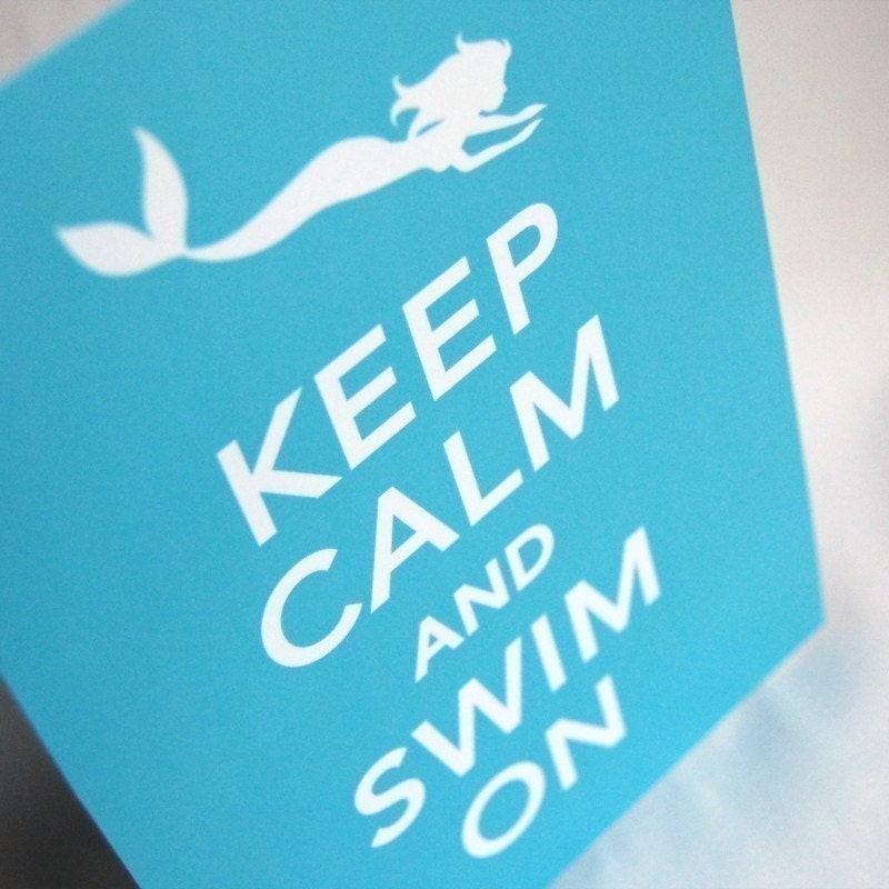 Mermaid Keep Calm Print - 5x7 Size