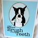Brush Your Teeth Boston Terrier - 8x10 Eco-friendly Print