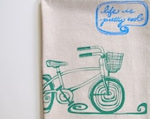 Cotton Kitchen Towel - Life is Pretty Cool Bicycle