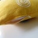 Pillow Cover - Cushion Cover - Believe in White on Mustard Yellow Linen - 12 x 12  inches